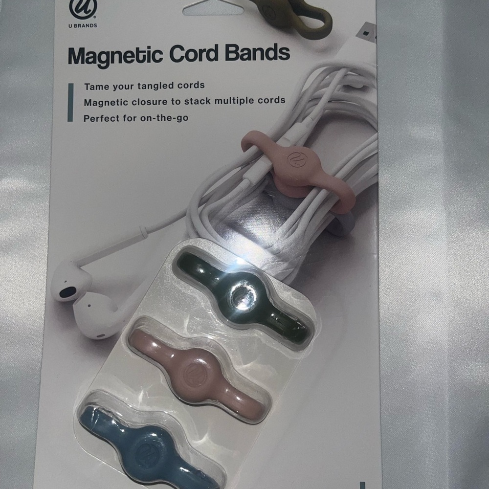 Magnetic Cord Bands - Green, Pink, Blue